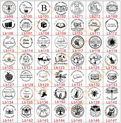 Custom Initials Embosser stamp,Book Embosser Personalized Wedding Embossing Stamp, Address Stamp, Form the Library Embosser