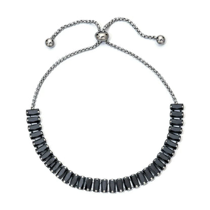 Women's Adjustable CZ Bracelet - Sparkling Zirconia Chain, Shines on Hypoallergenic Stainless Steel, Dazzling Everyday Jewelry