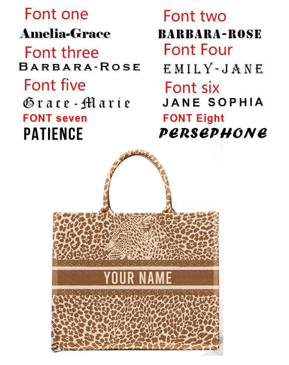 Personalized custom women's tote bag, canvas printed handbag, large capacity beach bag