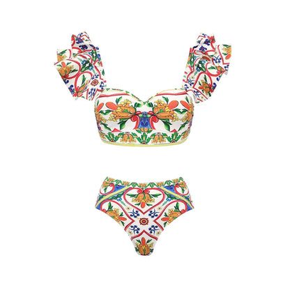 Women Swimwear 2PC Cover-up Swimsuit
