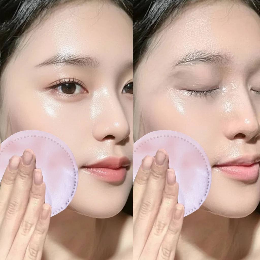 Disposable Soft and Breathable Circular Makeup Remover Pads Doubles Sided Cotton Pads Non-Irritating for Daily Facial Cleaning