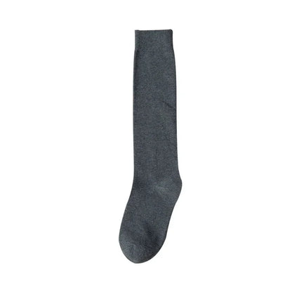 Women Organic Cotton Solid Warm Socks Thigh High Knee