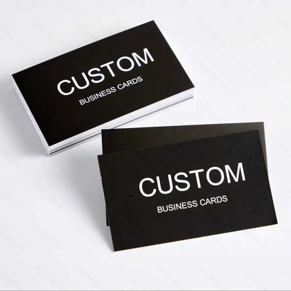 200/500/1000pcs Customizable Cards, Personalized Business Cards with Acrylic Storage Box, Waterproof Thank You Invitations
