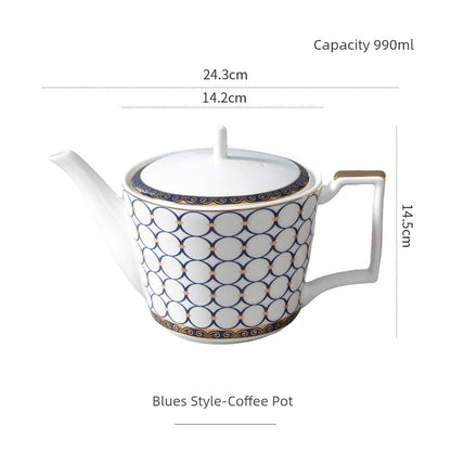 Exquisite Luxury Ceramic British Bone China Coffee Cups and Saucer