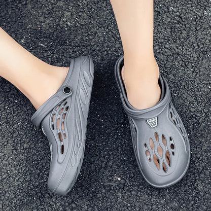 Summer Men's Sandals Light EVA Casual Shoes Hole Clogs Outdoor Beach Flat Slippers Big Size 49