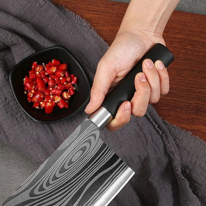 Damascus Kitchen Utility Set Knives Scissors Sharpening Rod Slicing Chef knife Stainless Steel