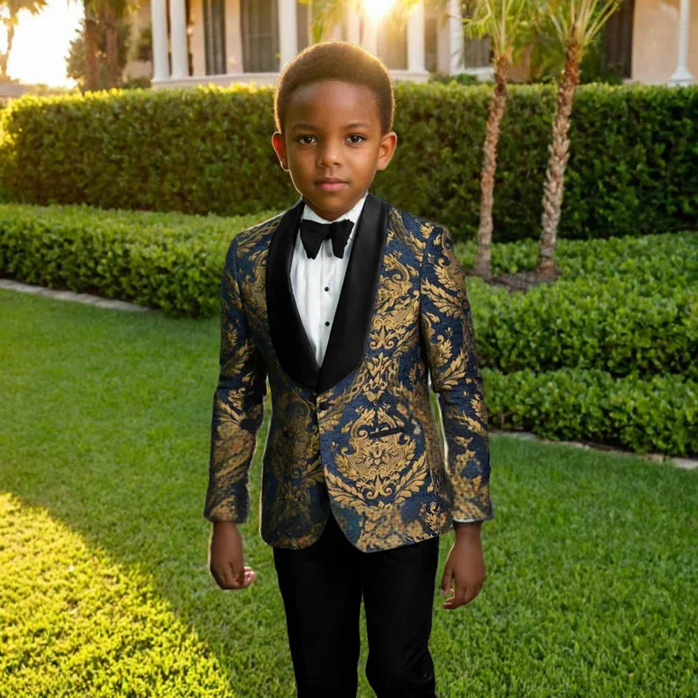 Formal Boy Children Suits 3 Pieces Tuxedo For Birthday Party Wedding Classic Outfit