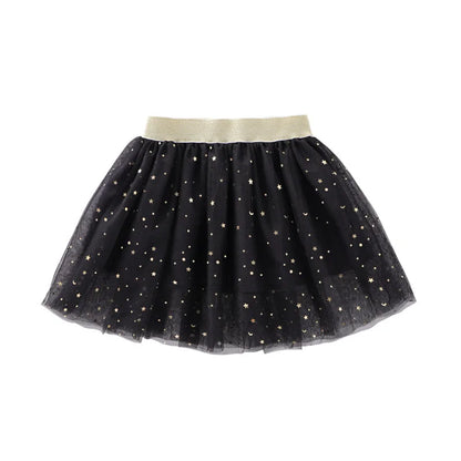 Girls Mesh Miniskirts Princess Stars Glitter Dance Ballet Tutu