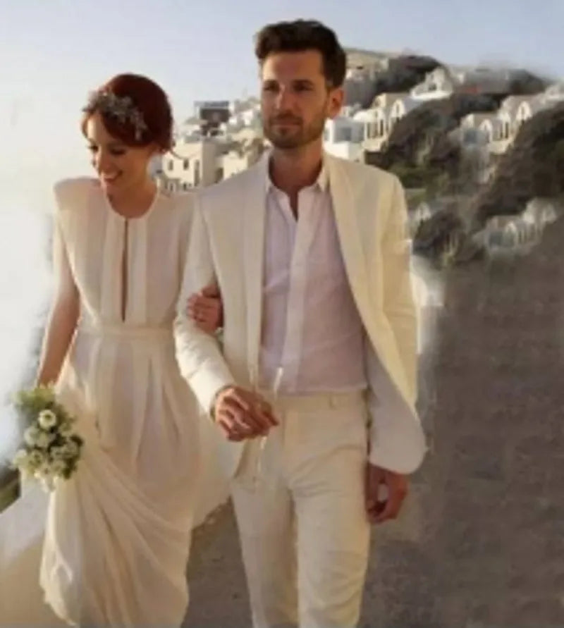 Groom Tuxedos Shawl Satin Lapel Men Suits 2 Pieces Wedding Bridegroom (Jacket + Pants + Tie)