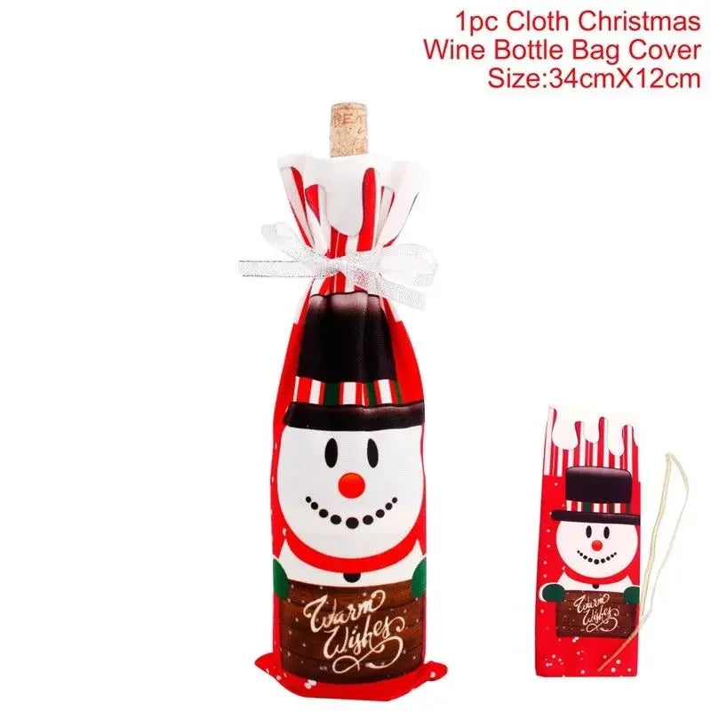 Christmas Wine Bottle Decoration