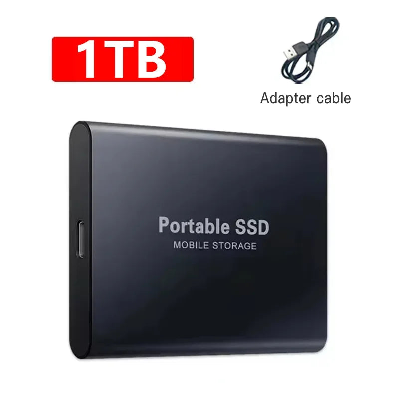 16TB Large Capacity External Hard Drive Quiet Operation Mobile Storage SSD USB3.2 Type-C High Speed Solid Stae Disk For PC MAC