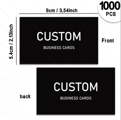 200/500/1000pcs Customizable Cards, Personalized Business Cards with Acrylic Storage Box, Waterproof Thank You Invitations