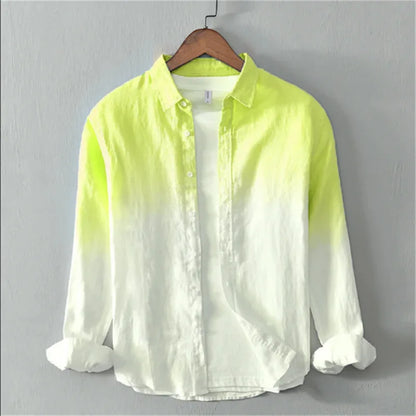 Spring and Autumn Casual Collar Shirt Long Sleeve 3D Printed Light Color XS-6XL