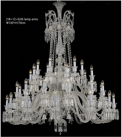 European Crystal Chandelier Living Room Dining Room Bedroom Villa Staircase Lamps White Candle