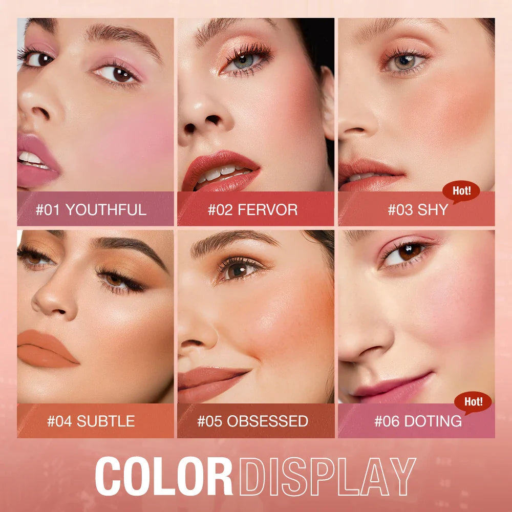Lipstick Blush Stick 3-in-1 Eyes Cheek and Lip Tint Waterproof Lightweight Cream