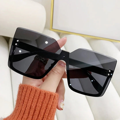 European & American Style Half-frame Metal Anti-UV Slip Sunglasses