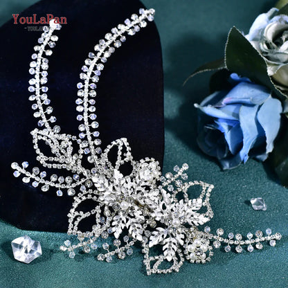 Wedding Hair Accessories Rhinestone Tiara Bridal Headdress Pageant Crown Hair Clip