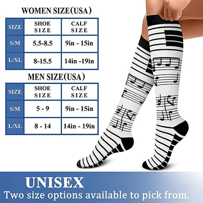 New Compression Socks Men Women Graduated 20-30 Mmhg Fit For Medical Edema Diabetes Varicose Veins, Running Compression Socks