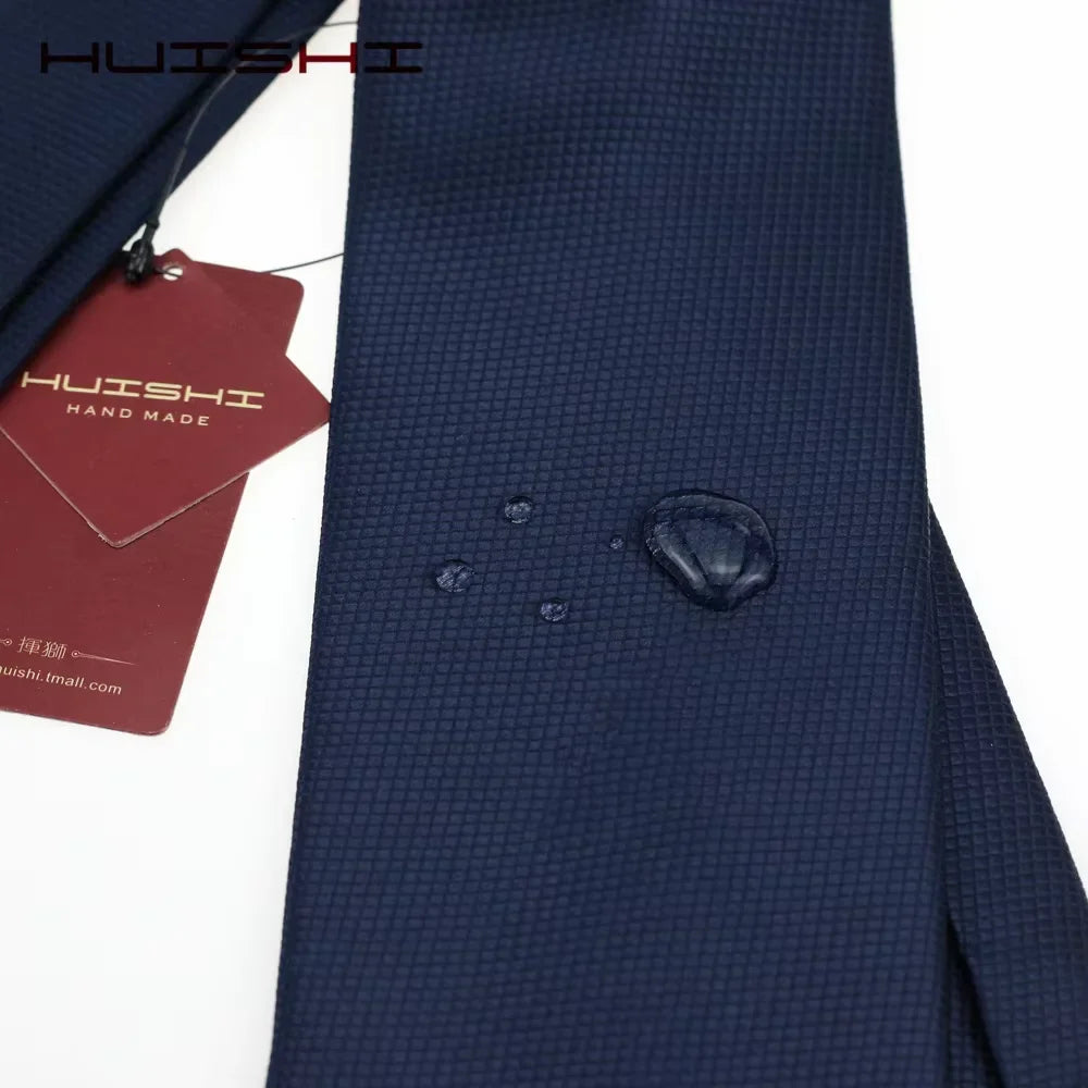 British Style Sale Mariage Waterproof Necktie Formal Black Solid Color Unisex Stripe Shape Men's For Gift Lapel Neck Tie Women
