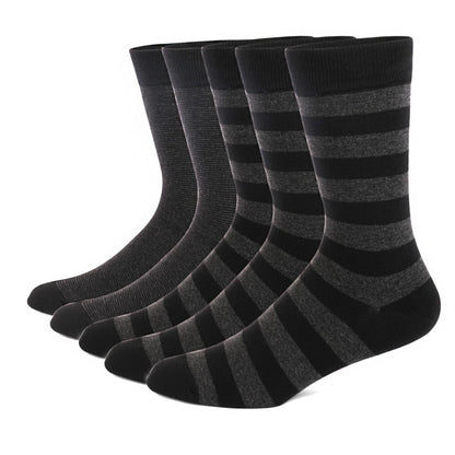 5 Pairs Argyle Breathable Men's Dress Socks Plus large Size High Quality Combed Cotton