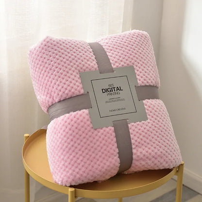Baby Blanket Soft Fleece Infant Thick Quilt Wrap Warm Blanket