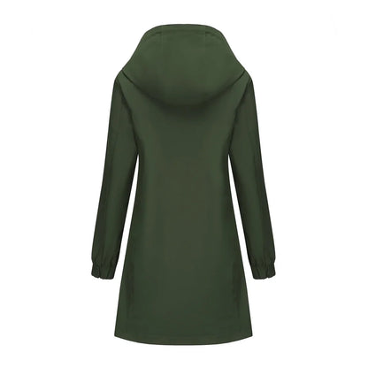 Spring Women's Hooded Long Jacket, Size S-3XL