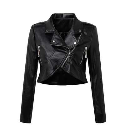 Women and Men Unisex PU Leather Jacket S-3XL