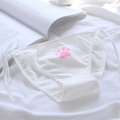 Women Funny Cotton Panties Hollow Out Seamless Briefs