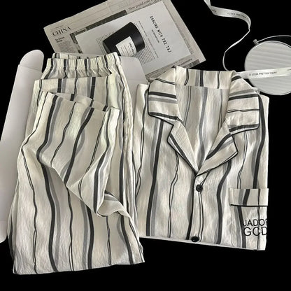 Men Spring Cloud Cotton Pajama Set Sleepwear