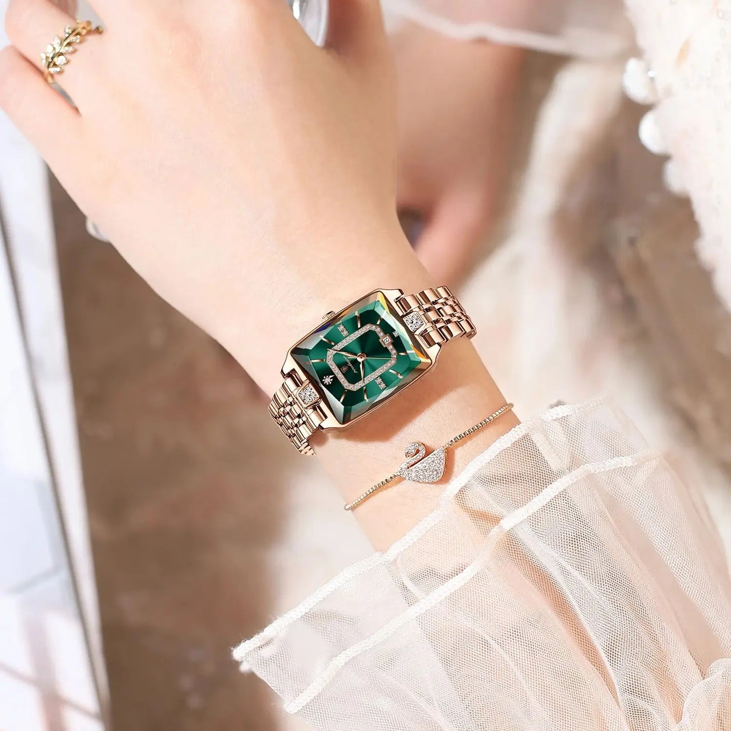 POEDAGAR Luxury Woman Watch Waterproof Wristwatch Stainless Steel Quartz