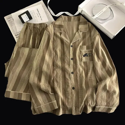 Men Spring Cloud Cotton Pajama Set Sleepwear