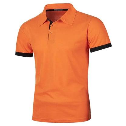 New Mens Short Sleeve Polo Shirt Solid Color