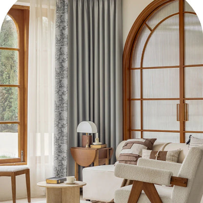 French Pastoral Style Blackout Curtains Light Luxury Bedroom Minimalist Living Room Bay Window Drapes 100% Polyester Home Balcony