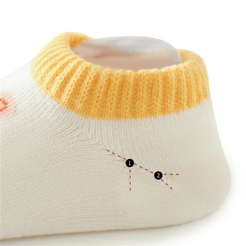 Lawadka Newborn Baby Boat Socks For Girls & Boys 4Pairs/set