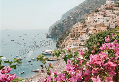 Italian coast printed canvas