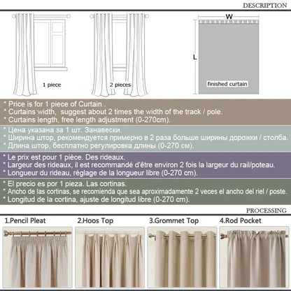 Custom Size Super Soft Chenille High Blackout Curtains for Bedroom Living Room Romantic Colors Three-dimensional Texture