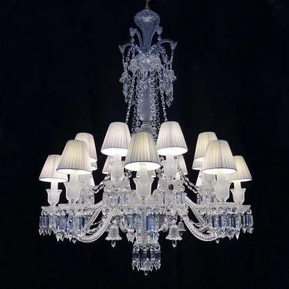 European Crystal Chandelier Living Room Dining Room Bedroom Villa Staircase Lamps White Candle