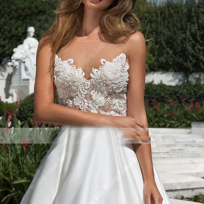 Romantic Sweetheart Sleeveless Wedding Bridal Gown Customized