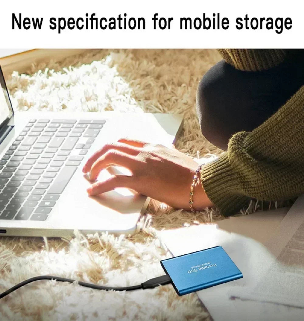 16TB Large Capacity External Hard Drive Quiet Operation Mobile Storage SSD USB3.2 Type-C High Speed Solid Stae Disk For PC MAC