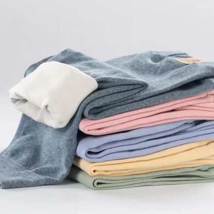 Boys & Girls Fleece Warm Render Pants Winter Velvet