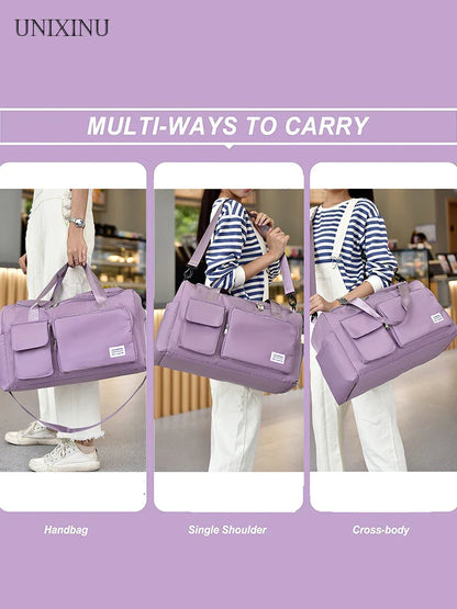 Carry On Travel Bag Large Capacity Bag with Compartment Sports Fitness Bags for Women