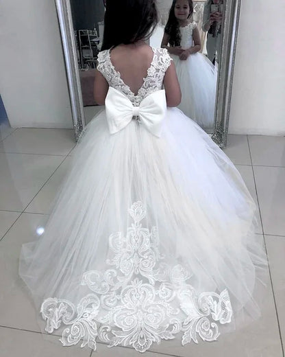 Lace Tulle Princess Flower Girl Dress