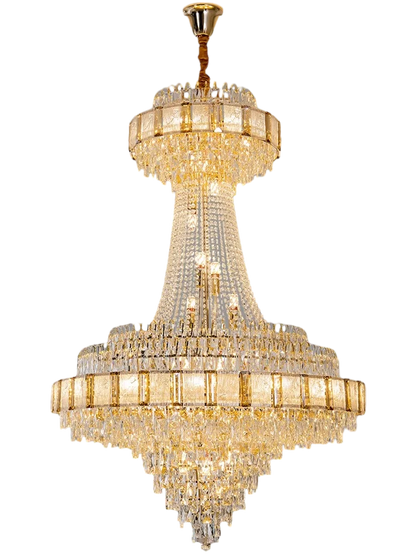 Luxury Gold Large Crystal Chandelier Nordic Home Decoration Led High-end Hanging Lamp