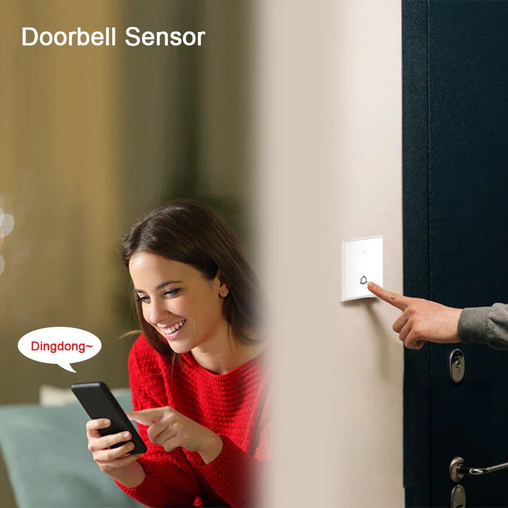 ACJ Wifi HD Smart Home Security Alarm System Kit Wireless 433MHz IR Detector Alarm Bell Door Sensor Doorbell Remote Control