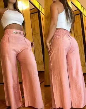 High Waist Elegant Wide Leg Women Pants