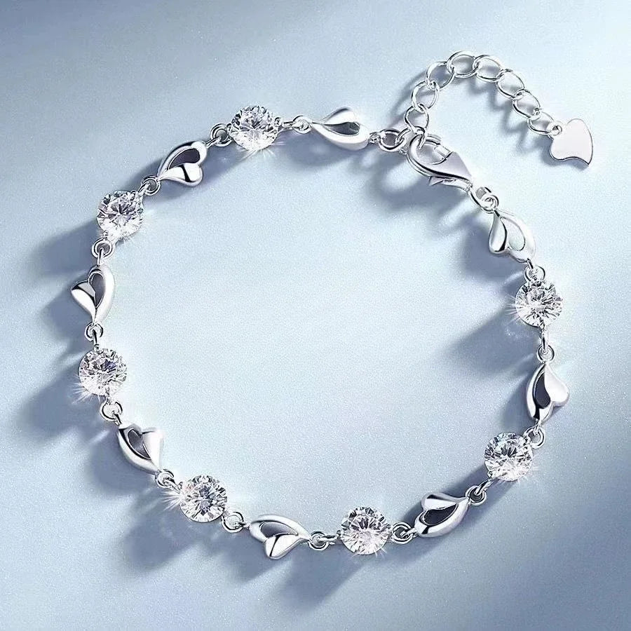 Luxury 925 Sterling Silver Adjustable Star Beaded Bracelets For Women