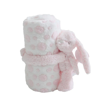 2 Piece Plush 75*100cm Baby Security Sleep Blanket 6 Style Stuffed Animal Set Pink Bunny Newborn Baby Gift
