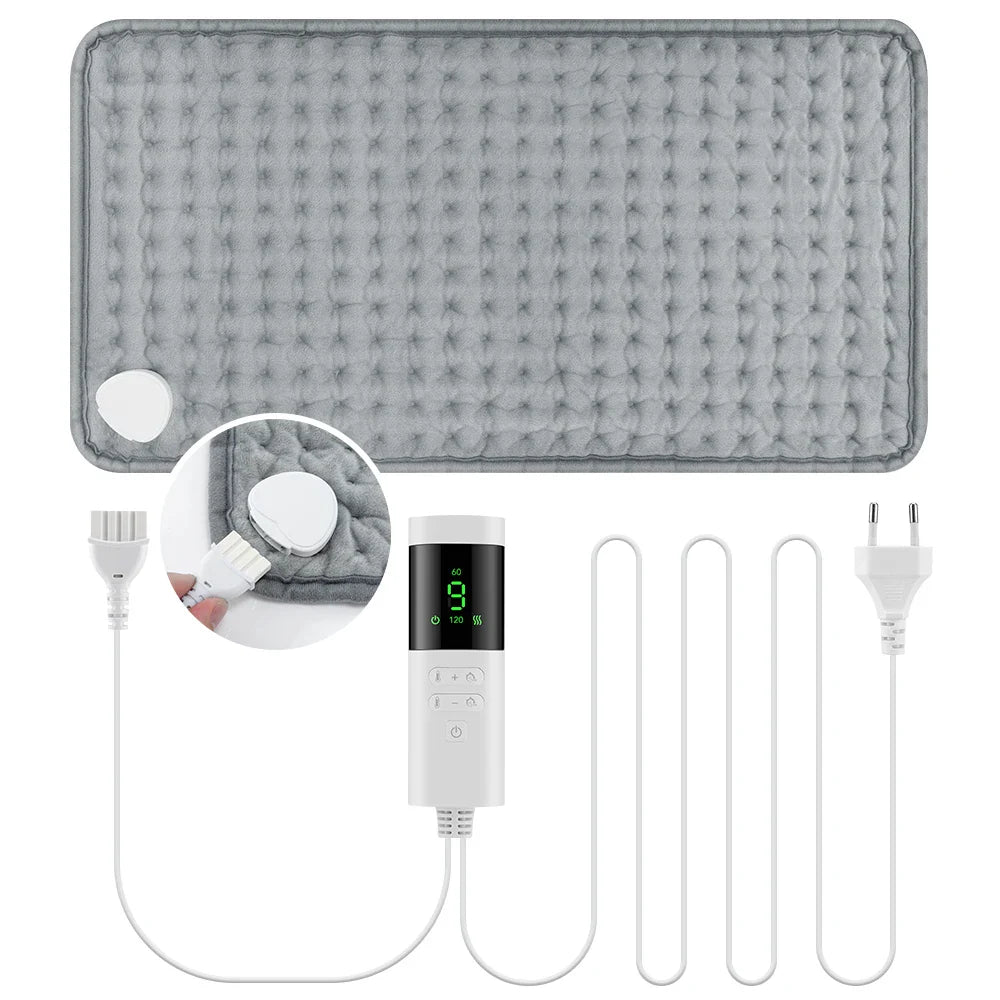 30*60cm Electric Heating Pads for Back Neck Shoulder Home Office Washable Winter Warm Blanket 4 Timer 9 Temperature Control