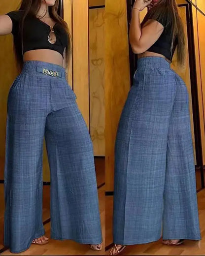 High Waist Elegant Wide Leg Women Pants