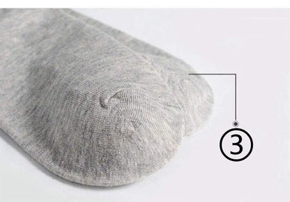 10/5pcs Pairs Low Cut Ankle Breathable Men/Women Socks Solid Color Black White Grey